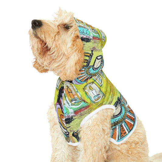 French Cafe Art, Coffee House Art - Pet Fashion Hoodie