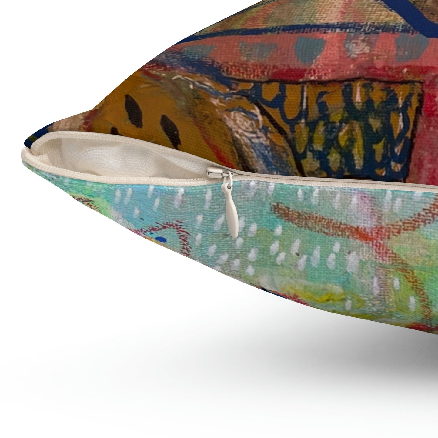 Over the Horizon Abstract Art - Spun Polyester Square Pillow