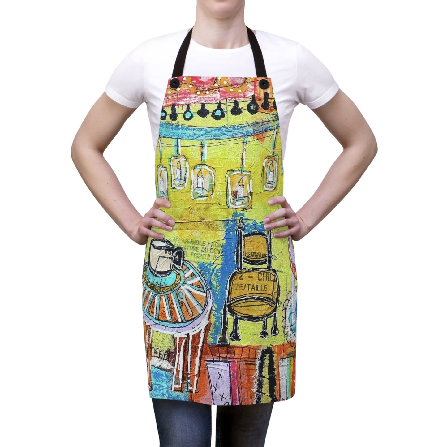 French Cafe Art, Coffee House Design - Apron (AOP)